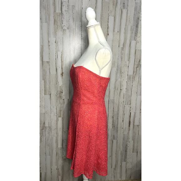 Lilly Pulitzer Women's Pink Strapless Lace A-Line Dress Size 4‎ - Picture 5 of 6